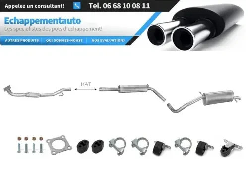 Échappement Skoda Fabia 1 1.4 Break 1999-2007 silencieux arrière en acier homologué E