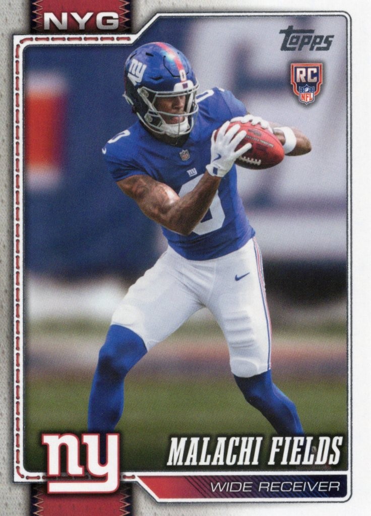 2026 Topps Flagship Football Malachi Fields (RC) #330 New York Giants Rookie