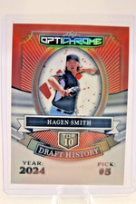 2025 Leaf Optichrome #HB-15 Hagen Smith Draft History Orange Prismatic  1/1