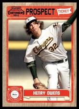 2011 Playoff Contenders Prospect Ticket Henry Owens Rookie Boston Red Sox #RT11