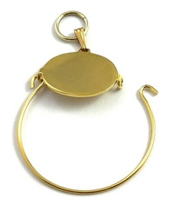 Authentic Vintage Charm Holder Pendant Vintage Jewelry Gold Plated Metal