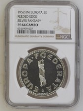 1952 HM Europa 5 Europinos Fantasy Coin Silver .900 NGC PF64 Cameo PR64 300 Mint