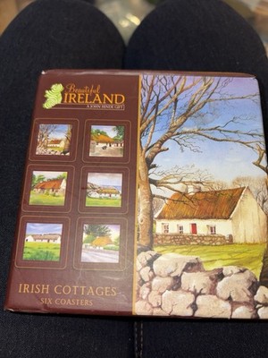 Ireland John Hinde Irish Cottages Six Cork Back Brand New In Package Tableware