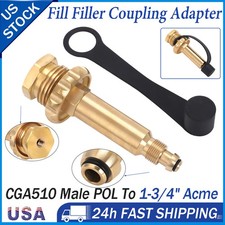 CGA510 Male POL To 1-3/4" Acme Fill Filler Coupling Adapter Top Grip Hand Wheel