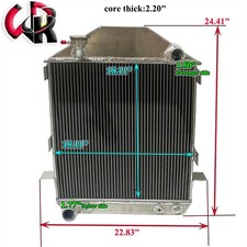 2 Row Radiator For 1924-1927 Ford Model T-bucket Grill Shells Ford Engine Atmt 2 Row Radiator For 1924-1927 Ford Model T-bucket Grill Shells Ford Engine Atmt
