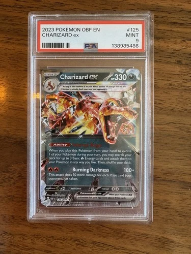 Pokémon Card TCG Charizard EX Obsidian Flames #125/197 PSA 9 MINT Ultra Rare
