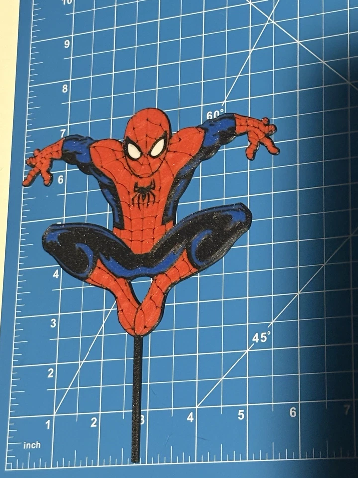 Topper de pastel 3D Spider-Man - PLA hecho a mano - decoración de fiesta 9 pulgadas Foto 3 de 3