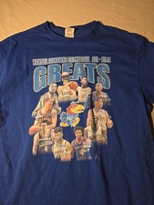 Kansas Jayhawks Basketball All Time Greats Tshirt BLUE Ncaa Legends XL