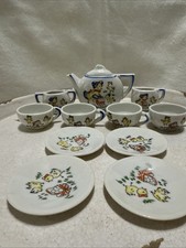 Vintage Grantcrest Japan Miniature Child  s Tea Set 12 Pcs MCM Great condition