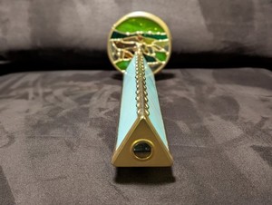 Handmade Glass Triangle Unique 2 Turn Wheel Kaleidoscope Beautiful