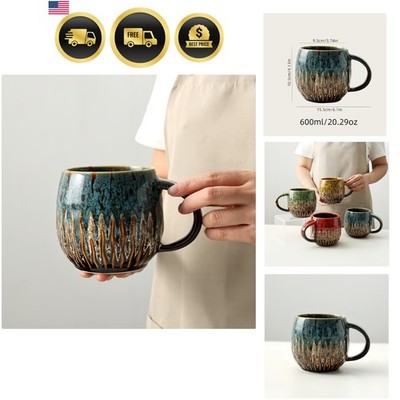 20oz Large Coffee Mug - Unique Handcrafted Look Ceramic Cup, Large Tea Mug, M...