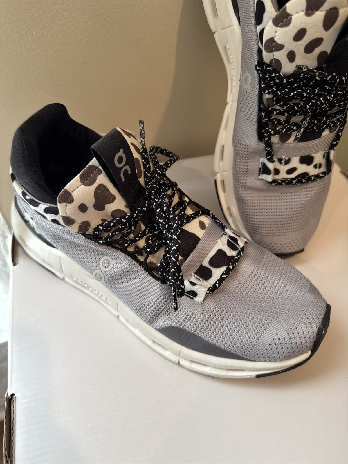 Barely Worn! On Cloud Cloudnova Form Cow Print Ru… - image 3