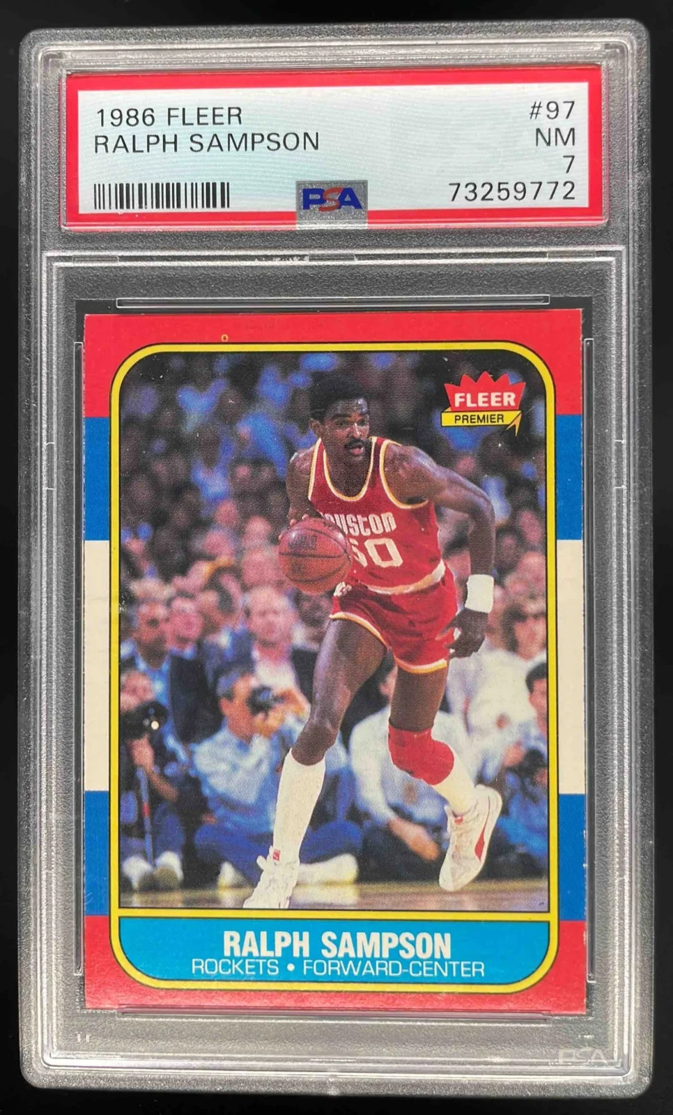 1986-87 Fleer #97 Ralph Sampson RC PSA 7
