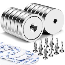 LOVIMAG Neodymium Cup Magnets, 110lb Strong, Heavy Duty, 110lb-12p, Silver