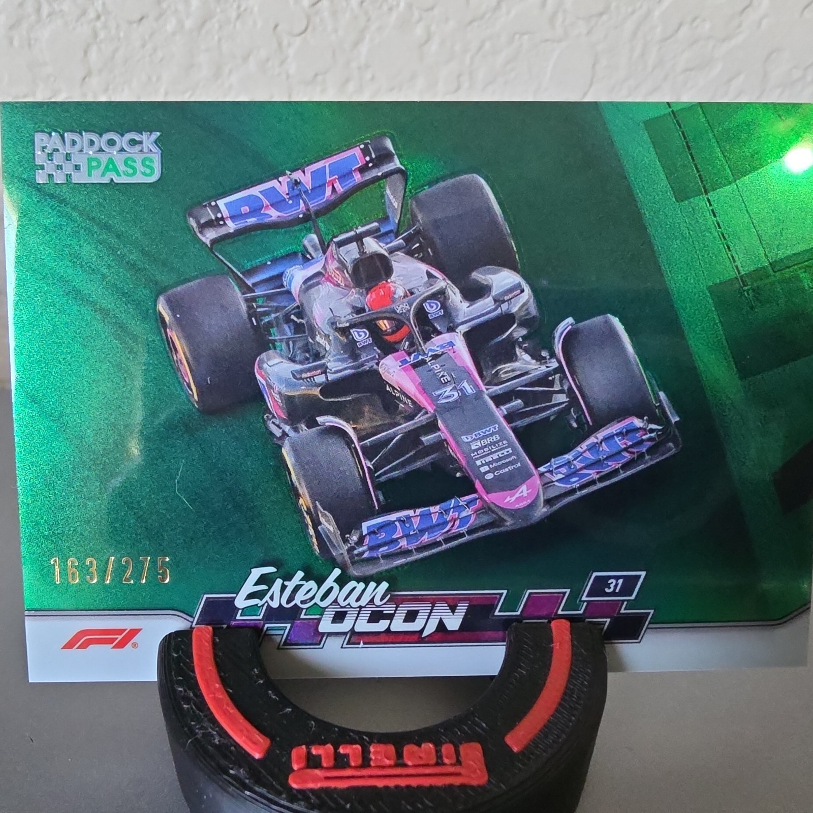 Topps Paddock Pass Formula 1 Esteban Ocon #39 Green Chrome Refractor 163/275