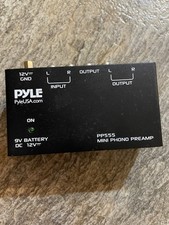 Pyle PP555 Ultra-Compact Mini Phono Turntable Preamplifier, 9V Battery/12V DC