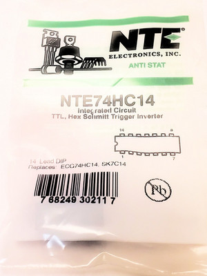NTE74HC14  ''Original'' NTE CMOS   IC 14P DIP   1 pc