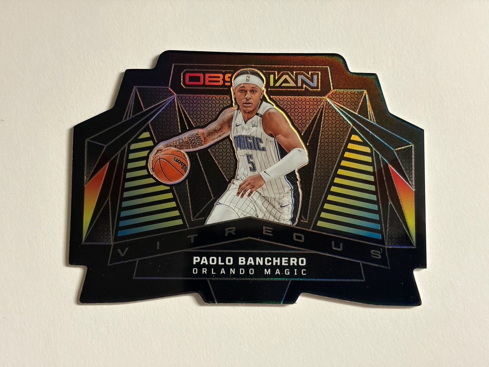 PAOLO BANCHERO 2024-25 OBSIDIAN VITREOUS DIE CUT CASE HIT SSP Magic