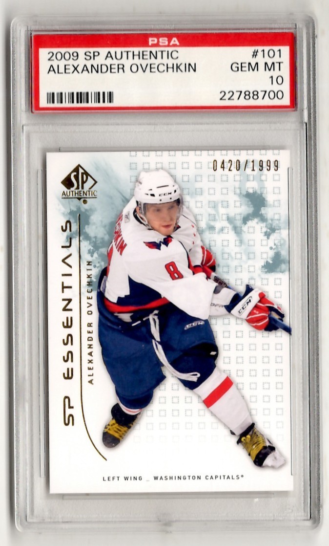 PSA 10 Alexander Ovechkin 2009 Upper Deck SP Authentic #101, #0420/1999 Capitals