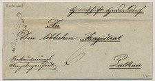 ÖSTERREICH 1845 Brief (Inhalt) BURKERSDORF (Nö) Mü:15P! Nach PULKAU. Schön!