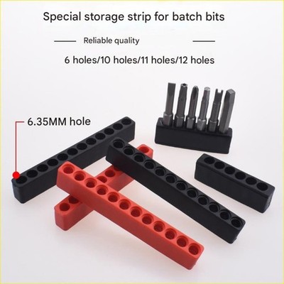 Compact Screwdriver Bit Holder Strips 10 12 Hole Plastic For Workshop Home Use