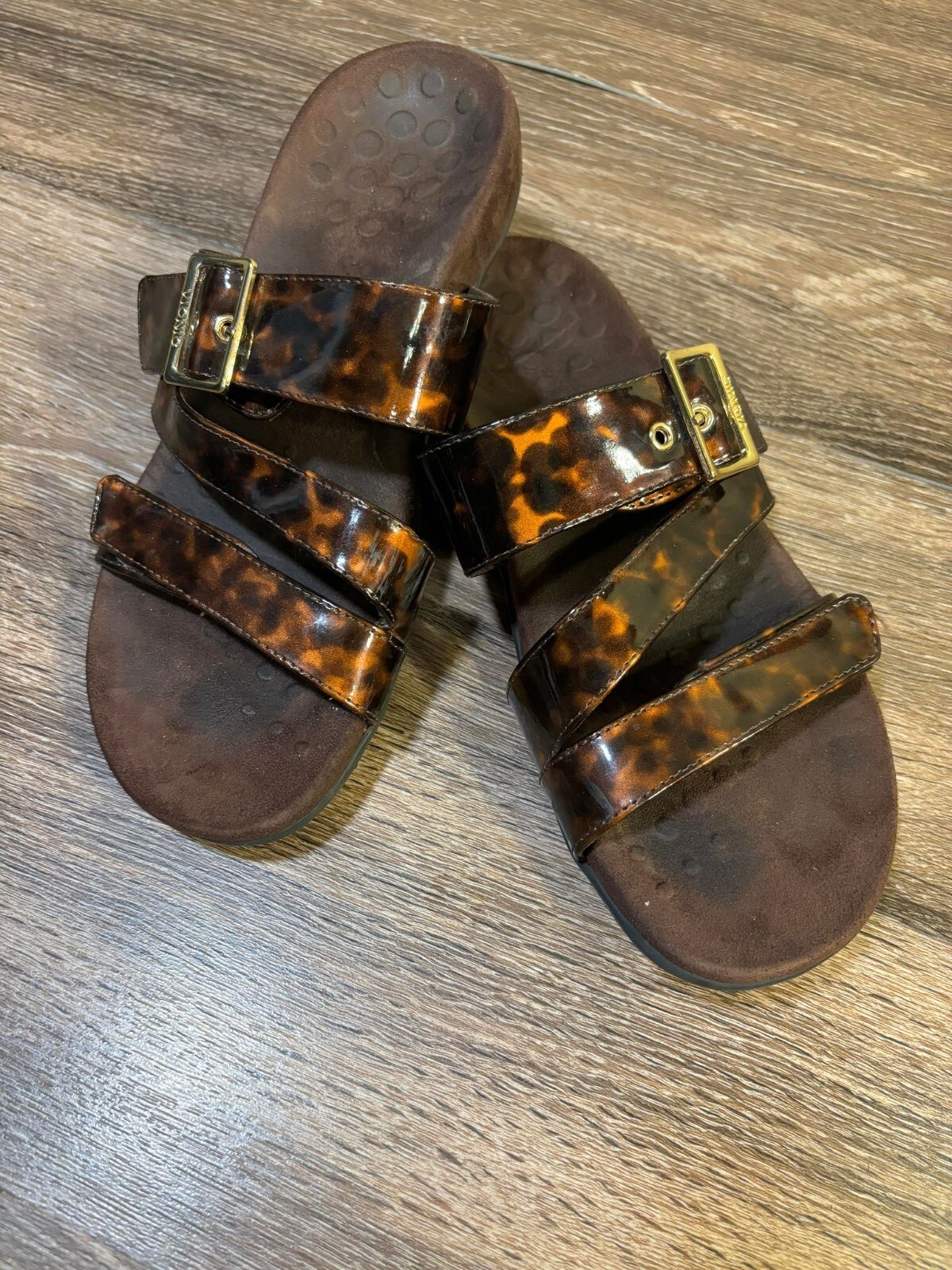 Vionic Skylar Adjustable Tortoise Brown Slip On S… - image 5