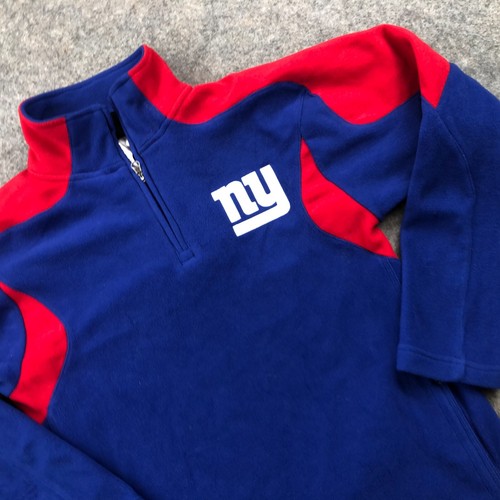 New York Giants Pullover Boys Large Blue Red Fleece 1/4 Zip NFL YOUTH - Picture 3 of 12