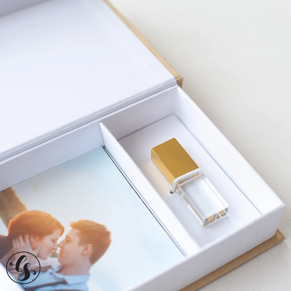 Caja de fotos de boda 4x6 para unidad flash USB almacenamiento de impresiones familiares hecha a mano Foto 4 de 4