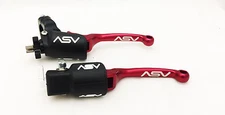 ASV F3 Front Brake Clutch Perch Levers Dust Covers Red Yamaha Raptor 700 2007+