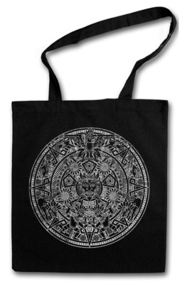 AZTEC MANDALA STOFFTASCHE Indians American Mayans Maya Sign Calendar Mexico