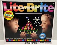 Lite Brite CLASSIC CREATIVITY GLOW PEGS  Sailboat, Flowers, Elephant, Unicorn ++