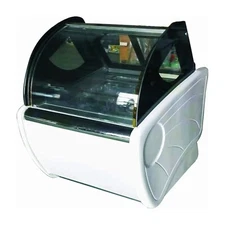 Commercial 8 Pans Ice Cream Showcase Gelato Dipping Cabinet Freezer Auto Defrost