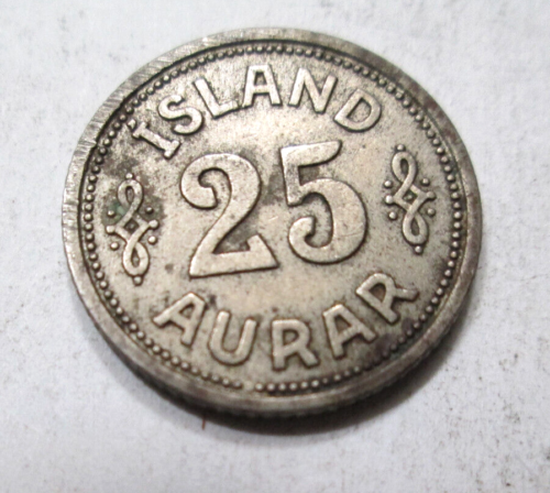 1940 Iceland, 25 Aurar, Coin. C37 - 第 2/2 張圖片