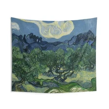 Vincent Van Gogh "The Olive Trees" Famous Painting Wall Hanging Large Tapestry