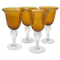 Artland Iris Goblet, Amber, Set Of 4, New, Free Shipping on sale Artland Iris Goblet, Amber, Set Of 4, New, Free Shipping on sale