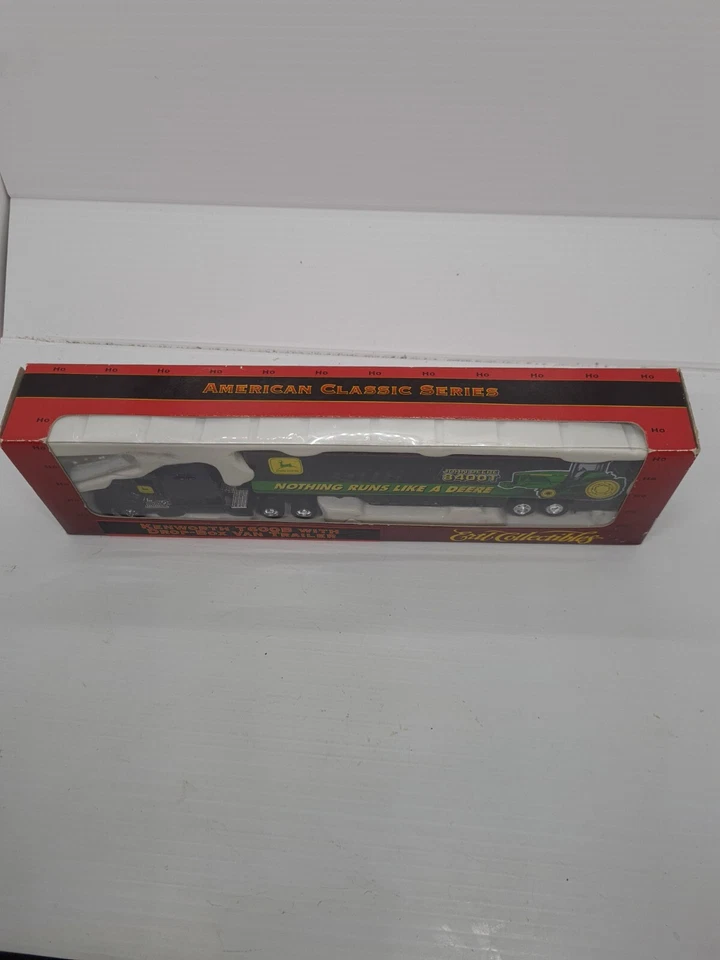 ERTL #5457 Kenworth T600B 1997 Semi truck & trailer "John Deere"  SCALE 1/87 NEW - Image 4 of 4