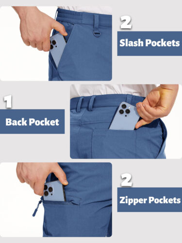 Men's Lightweight Cargo Shorts Quick Dry Work Stretch Hiking Golf Fishing Shorts - Picture 5 of 47