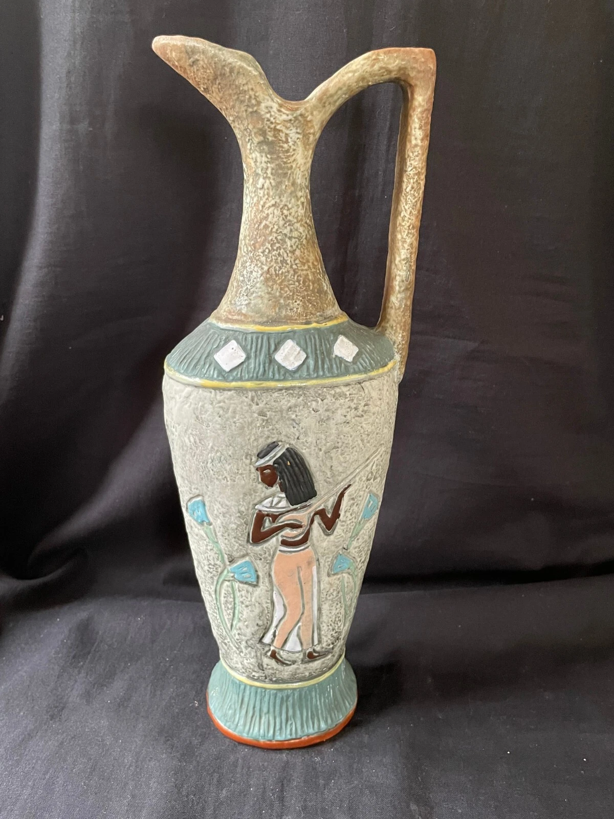 Bresciani - Arco Gardasee Italian Pottery Vintage Egyptian Amphora Vase
