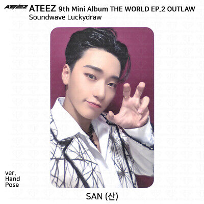 ATEEZ THE WORLD EP.2 OUTLAW Soundwave Lucky Draw Photocard ATEEZ THE WORLD EP.2 OUTLAW Soundwave Lucky Draw Photocard