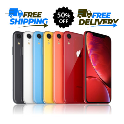 Apple iPhone XR 64GB Unlocked Black, Coral, Yellow - Verizon, AT&T, T-Mobile