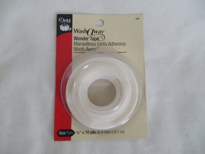 Dritz Quilting Washaway Wonder Tape Double Sided 1/4''x10yd 406