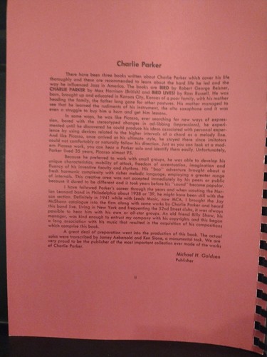 Charlie Parker Song Songbook Omnibook for Bb Instruments Vol 1 W/ Online Access - Picture 2 of 15