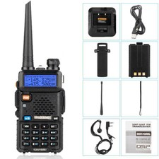 Baofeng UV-5R/AR-5R Walkie Talkie Dual Band UHF VHF Ham FM Two Way Radio Black
