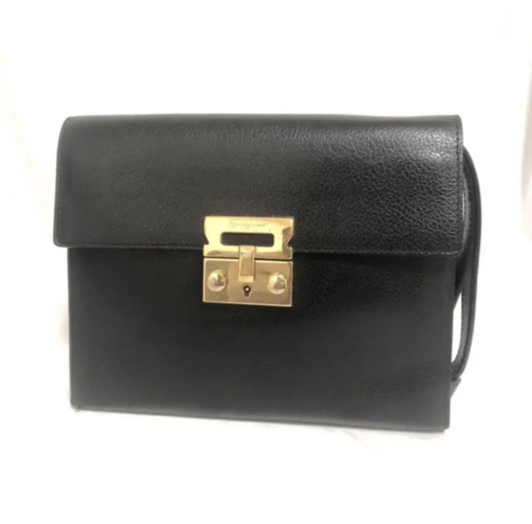 Ferragamo Men Bag 'S Clutch Leather Black Limited Edition