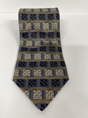Axis Classics Mens 100% Silk Necktie Tie Plaid Check Multicolor EUC