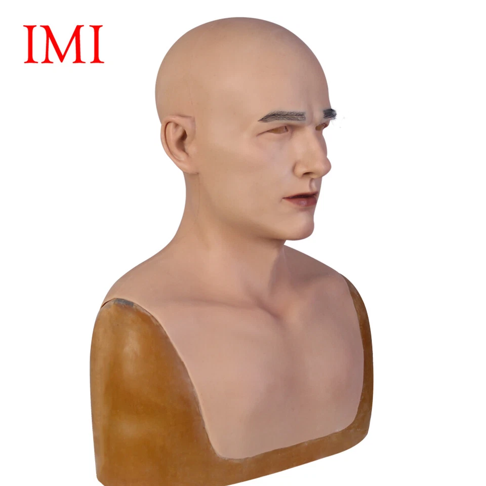 IMI Silicona Europea Hombre Joven Cara Película Accesorios Travesti Disfraz Halloween Foto 4 de 4