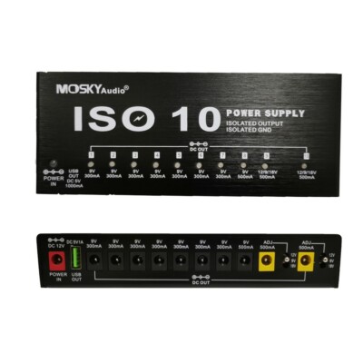 MOSKY ISO 10 パワーサプライ MOSKY ISO-10 Guitar Effect Pedal Power Supply 10 Isolated Guitar