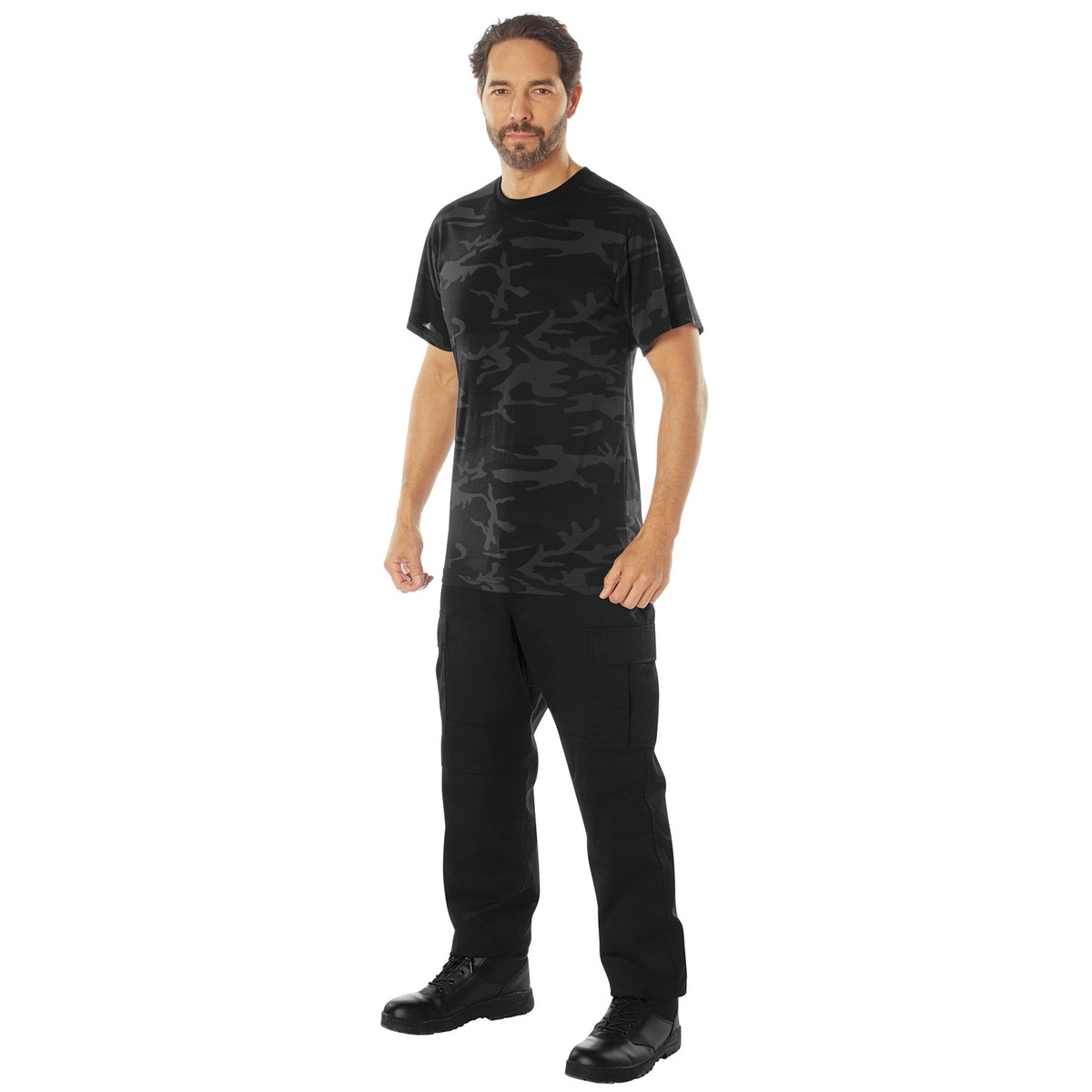 トップス The stop camouflage T-Shirts Black CAN'T STOP ME Camouflage Print Short Sleeved T-shirt, Casual