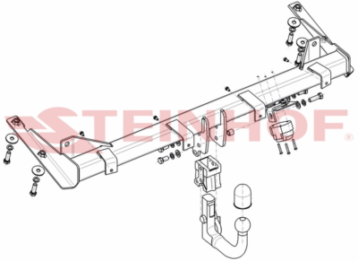 Pacco Gancio traino fisso Brink per VW T6 15- & e-kit specifico a 13