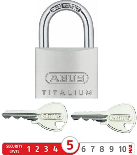 ABUS 64TI/40 Titalium-Vorhangschloss - Nano-Technologie mit 2 Schlüssel - Bild 1 von 5